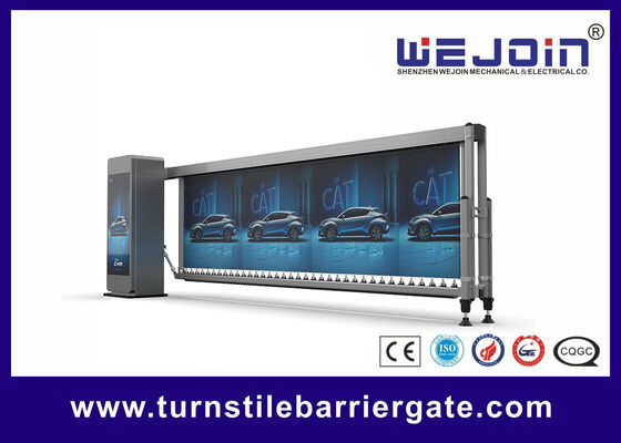 کیفیت  Intelligent barrier gate Advertising boom barrier 4.1 meters 3.5meters 4~8 seconds for car park barrier system کارخانه